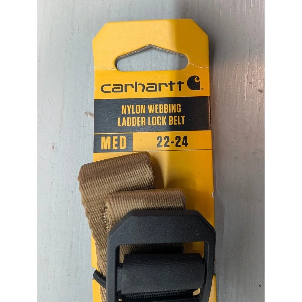 Carhartt Kids Yukon Nylon Webbing‎ Ladder Lock Belt Brown WB5661-K Med 22-24 NWT